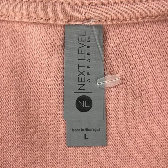 Next Level Apparel Cropped Tshirt Womens Large New WOT Dusty Rose Long Sleeve - Picture 6 of 7